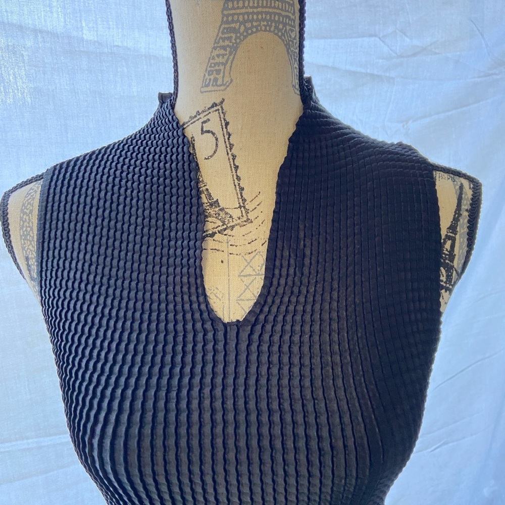 Black Patterned Blouse - image 2